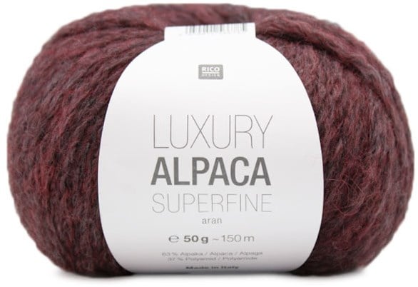 burgundy aran wool