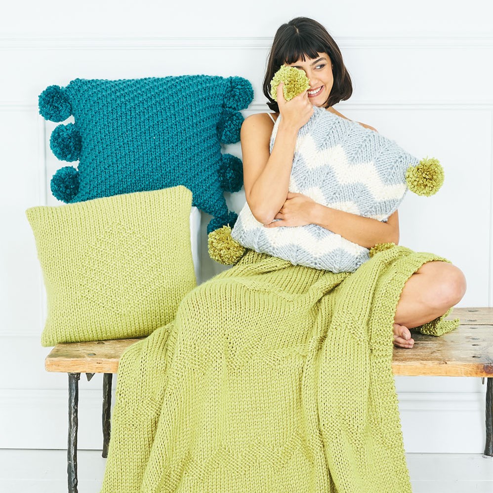 Duck egg discount chunky knitted throw